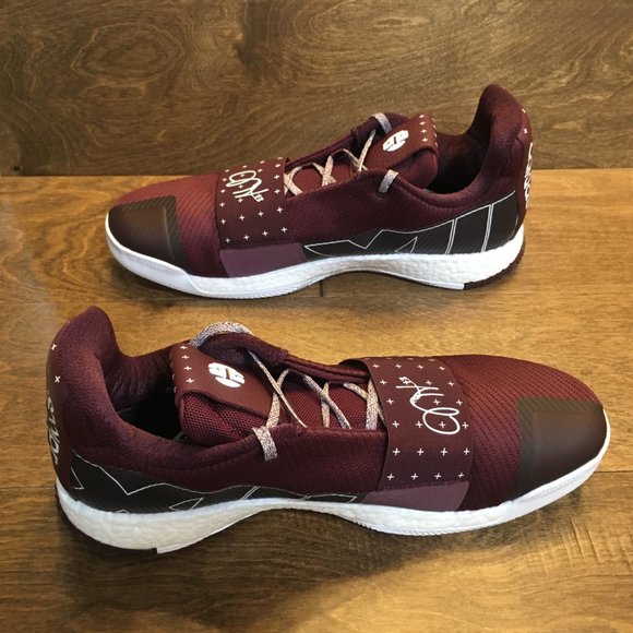 NEW Adidas Boost Harden Vol 3 Maroon Shoes Sz 14.5 - Picture 13 of 16
